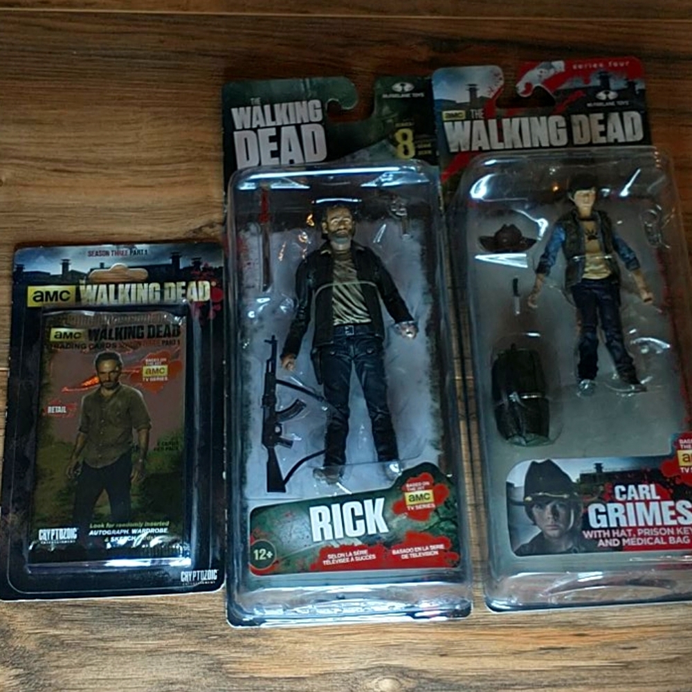 THE WALKING DEAD,RICK AND CARL GRIMES SET